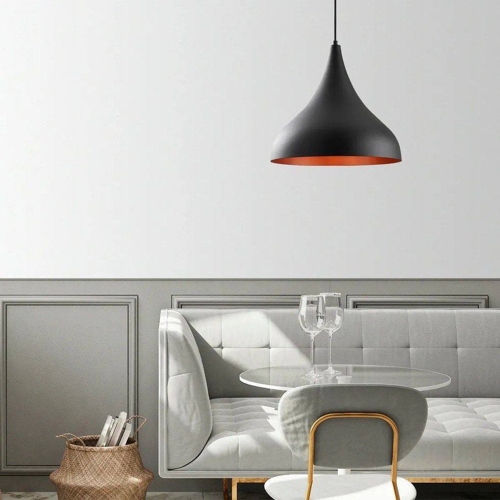 Lampa wisząca Berceste - N-1390, czarna