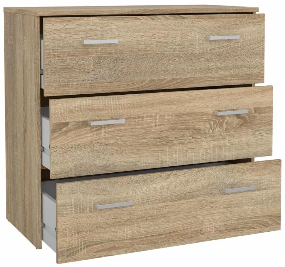 Komoda GARBO 3, dąb sonoma
