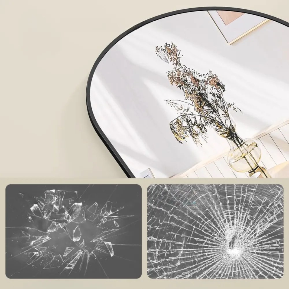 Zaokrąglone lustro UMBRA, 160x50 cm, czarne SongmicsHome