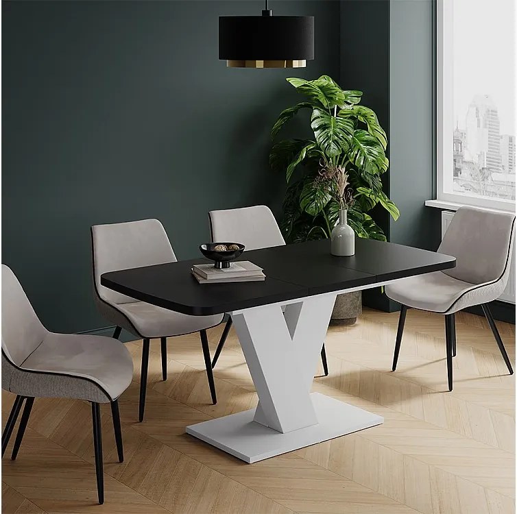 Stół jadalny czarny/biały 120x80x77.4 fenaro