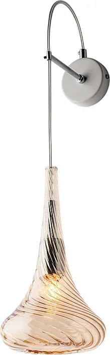 Kinkiet Nemesis Iron z bursztynowym szkłem Pyrex 1 światło .14 P.21 BL280-AP1-AM