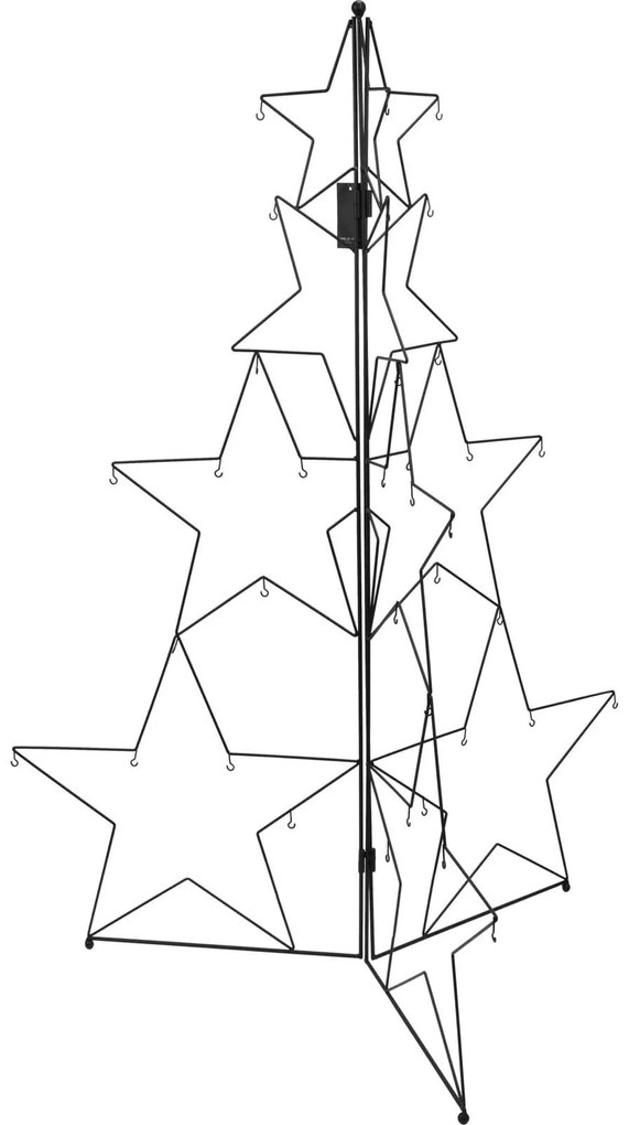 Metalowa ozdoba w kształcie choinki, 110 cm