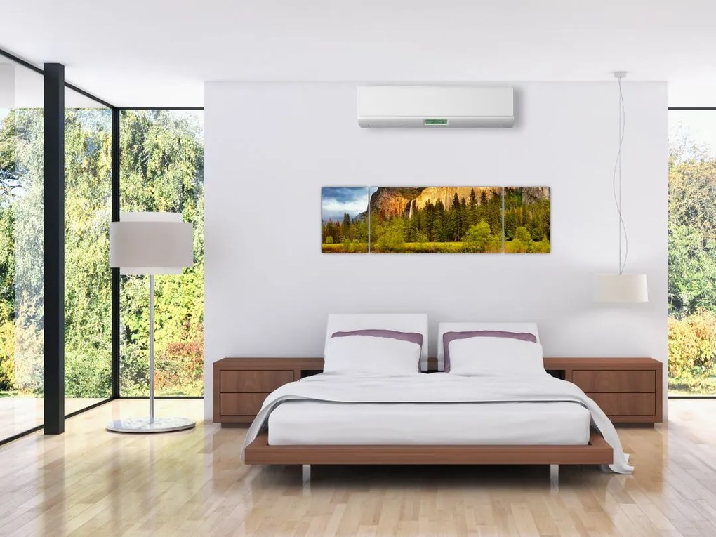 Obraz- Skały nad jeziorem (170x50 cm)