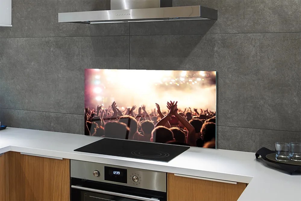 Szklany Panel Tłum na Koncercie