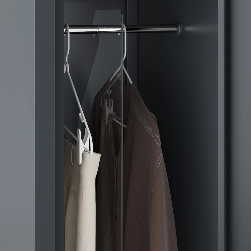 Szafka pracownicza metalowa antracytowa KACPER II 1 Plus 400 x 1800 x 500 mm