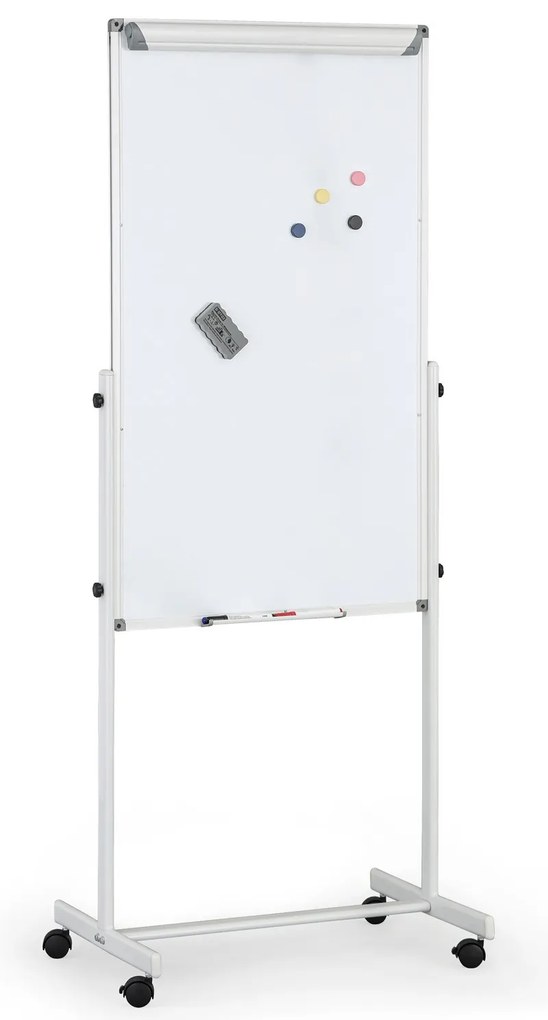 Mobilny flipchart, powierzchnia kombinowana, 1200 × 700 mm