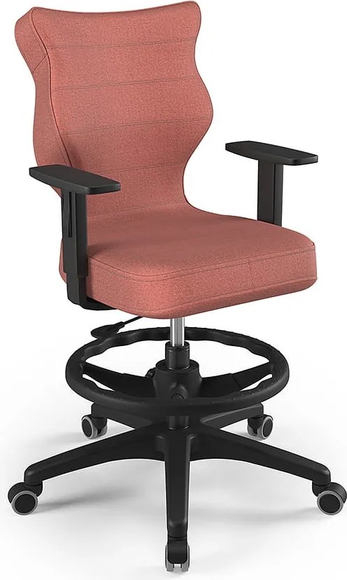 Obrotowe krzesło do biurka Duo Black rozmiar 5 (146-176,5 cm) z podnóżkiem