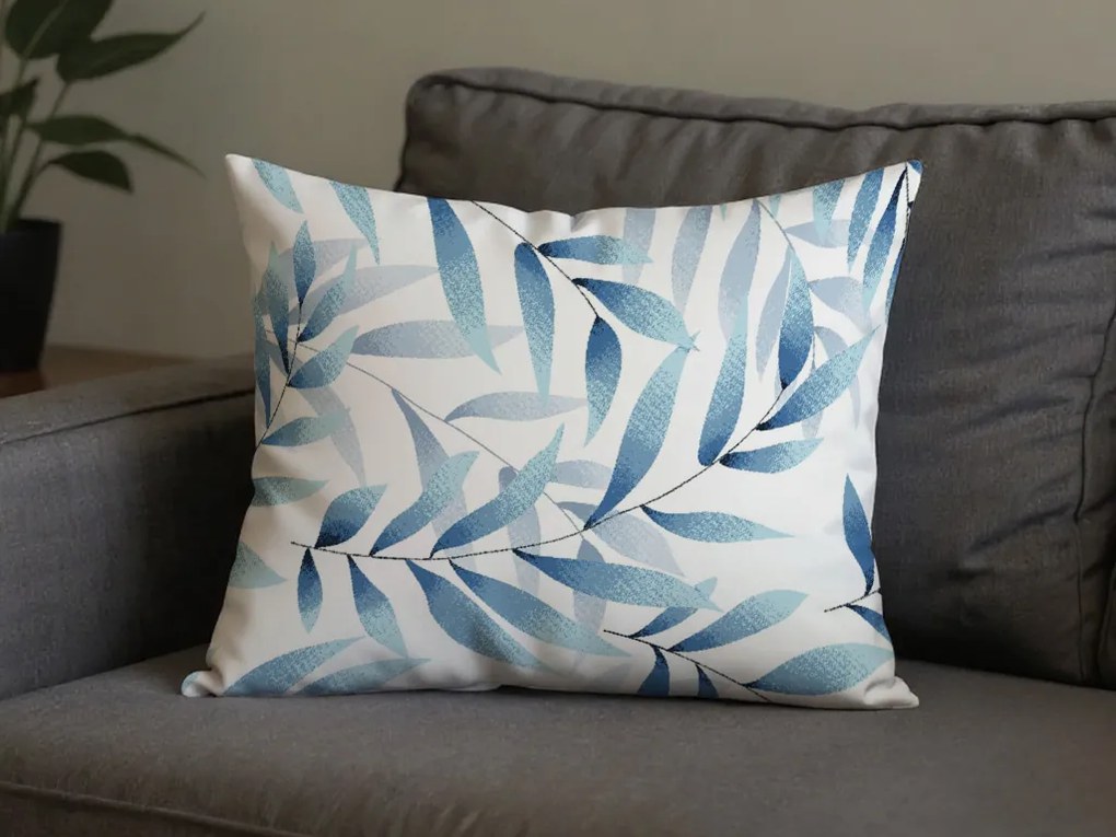 Zestaw 2 sztuk dekoracyjnych poszewek na poduszkę z mikrofibry KOVENDI 50x70 cm, niebiesko-biała