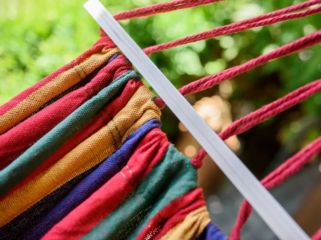 Kolorowy hamak z poduszką HAMAK dla 2 osób 190x150 cm