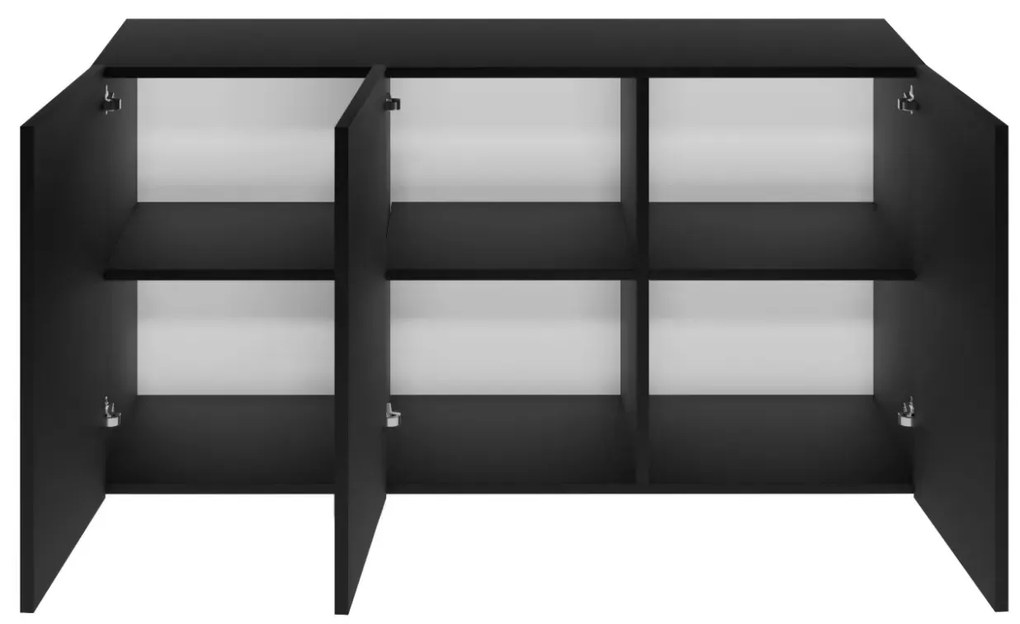 Komoda GABI 160cm czarna wisząca KOCOT MEBLE