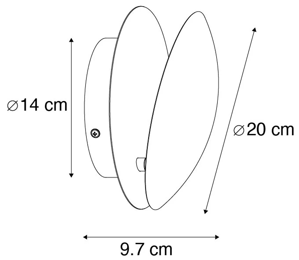Inteligentna lampa ścienna miedziana z Wi-Fi G9 - Sunrise