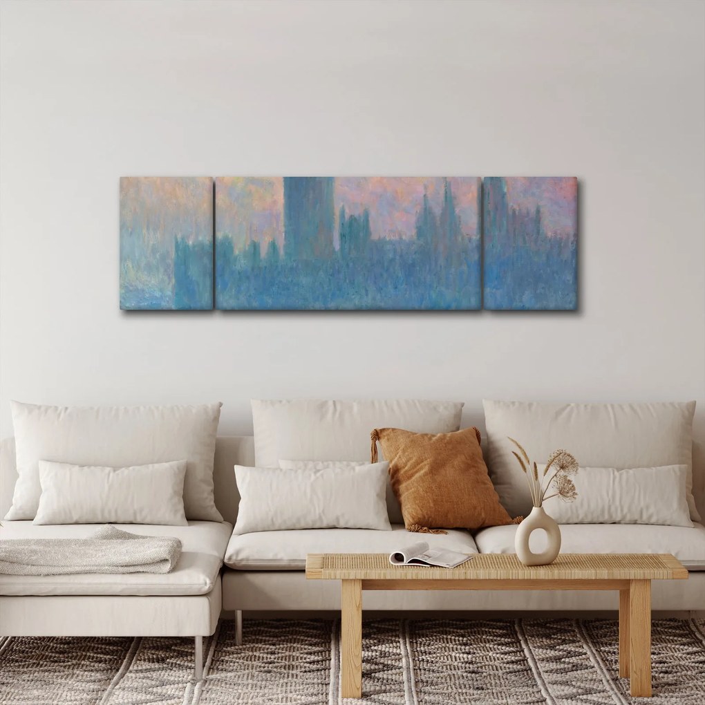 Obraz - Claude Monet, The Houses of Parliament, Sunset, reprodukcje (170x50 cm)