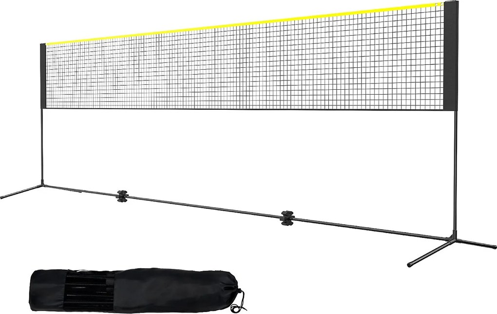 Siatka do Badmintona, SucceBuy Przenośny Zestaw Siatek do Badmintona 510 cm dla Siatkówki, Pickleballa i Tenisa