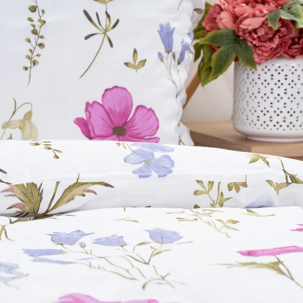 4Home Pościel muślinowa Wildflower Harmony, 140 x 220 cm, 70 x 90 cm