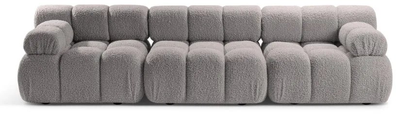 Jasnoszara sofa modułowa z materiału bouclé 282 cm Bellis – Micadoni Home
