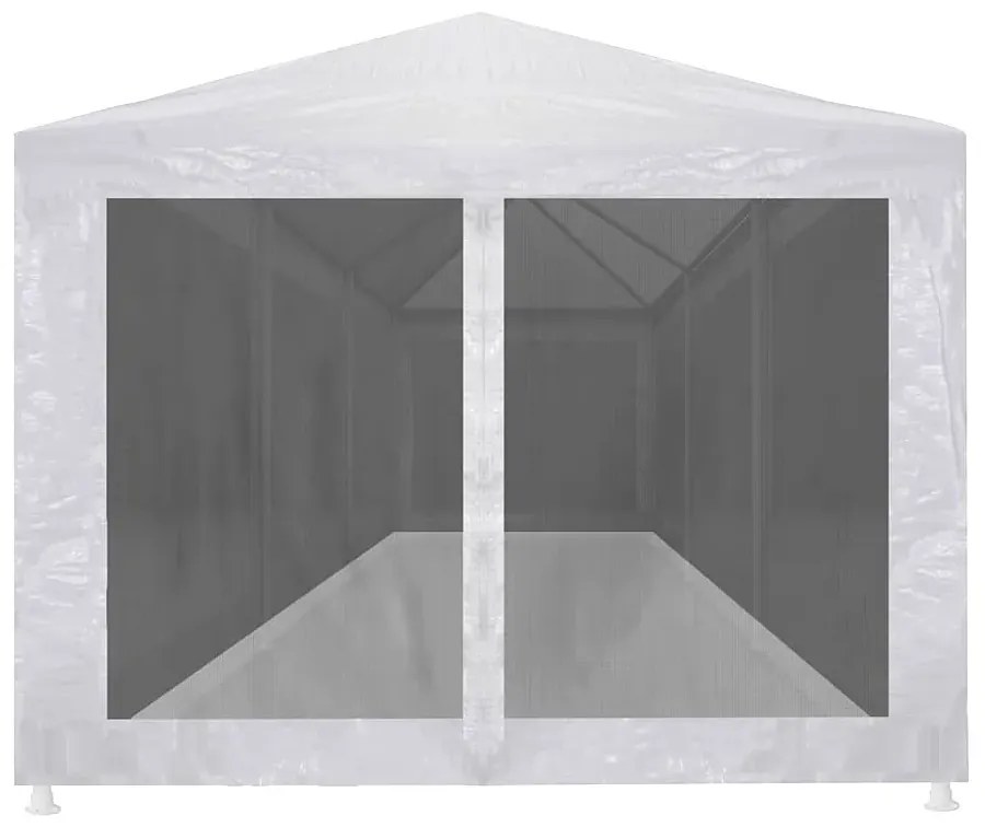 Biały namiot ogrodowy z siatkowymi ściankami K6-B35