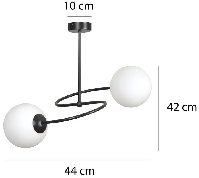Biała metalowa lampa wisząca - D099 C5-F53