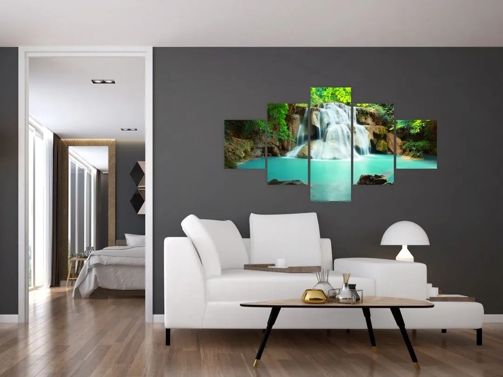 Obraz wodospadów (125x70 cm)