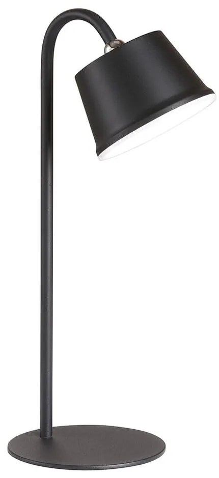 Czarna lampa stołowa LED z metalowym kloszem (wysokość 34 cm) Voet – Fischer &amp; Honsel