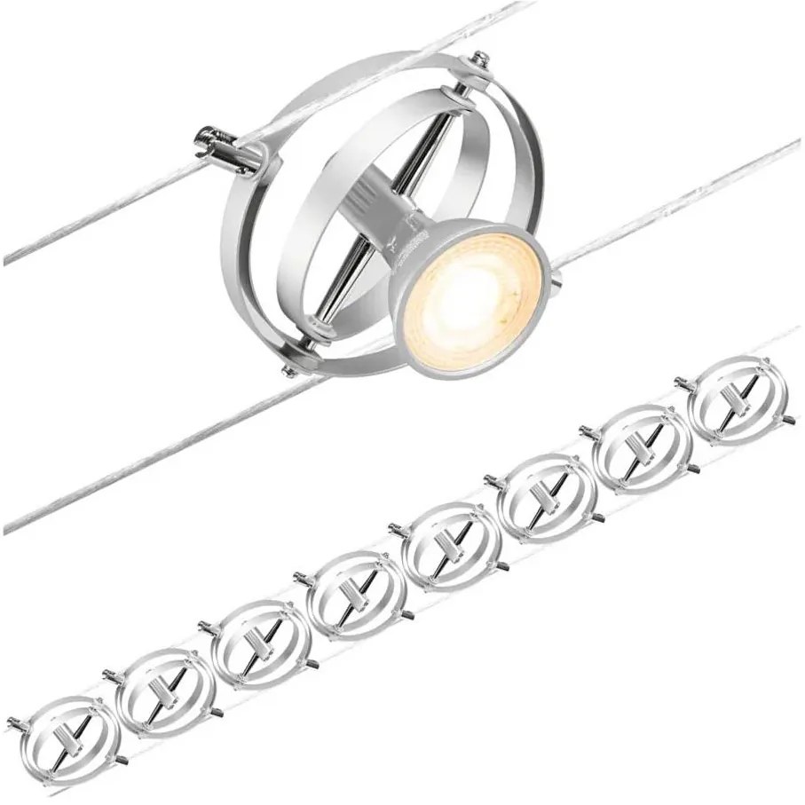 Paulmann 94490 - Zestaw 8xGU5,3/7,5W reflektor CARDAN 230V matowy chrom