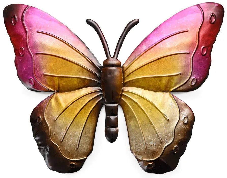 Metalowa dekoracja ścienna motyl BUTTERFLY 40 cm - różne kolory Kolor: Czerwony