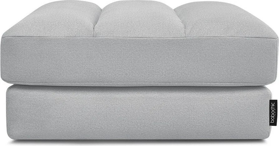 Jasnoszary aksamitny podnóżek Sierra – Bobochic Paris