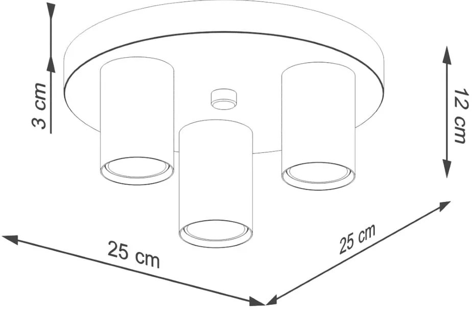 Czarna lampa sufitowa Castro – Nice Lamps