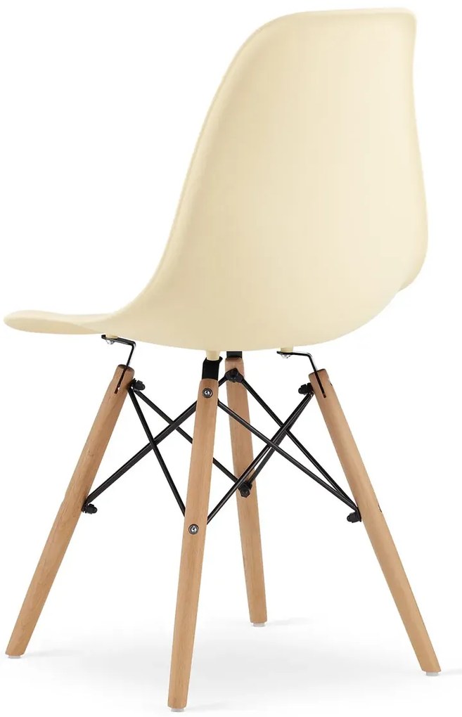 Zestaw kremowych krzeseł skandynawskich 4szt. R9-S79