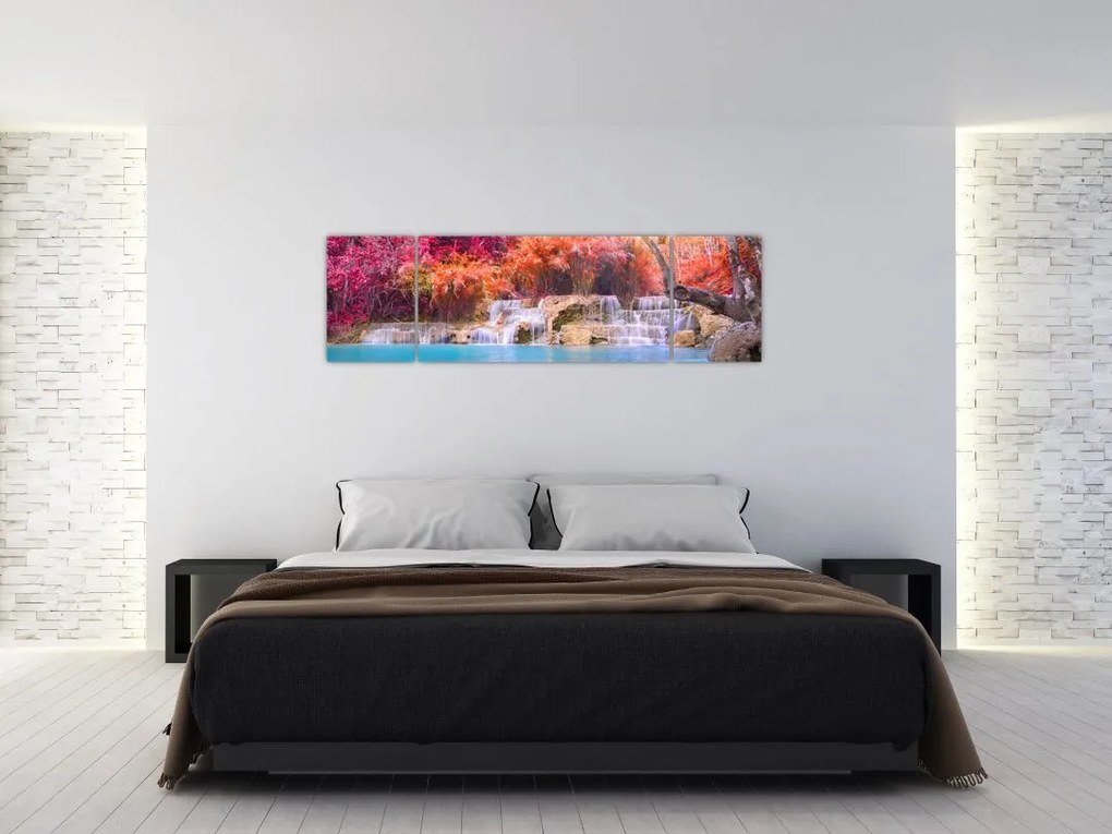 Obraz turkusowej laguny, Laos, Tat Kuang Si (170x50 cm)