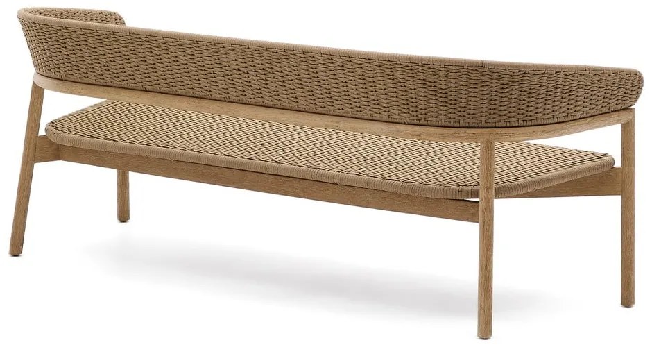 Beżowo-naturalna sofa ogrodowa z litego drewna akacjowego Arinella – Kave Home