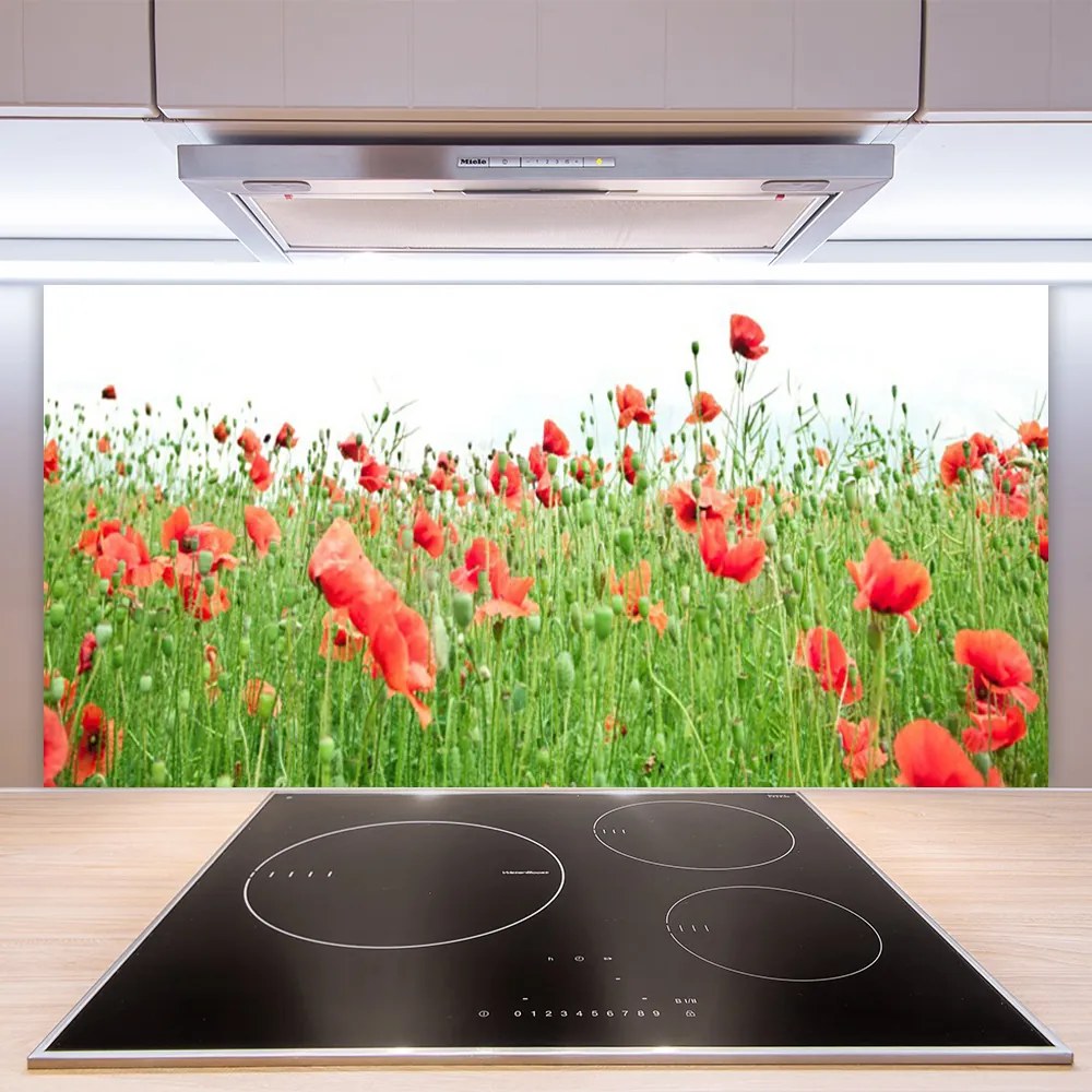 Panel nad blat kuchenny Krwistoczerwone Maki