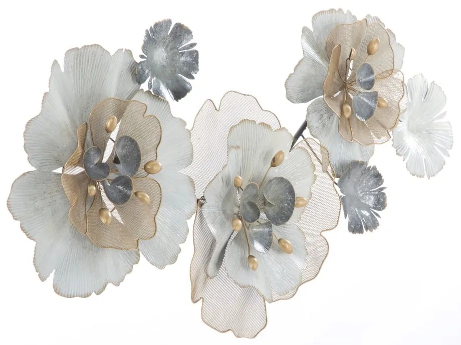 Metalowa dekoracja ścienna Mauro Ferretti Flowery, 119x60 cm