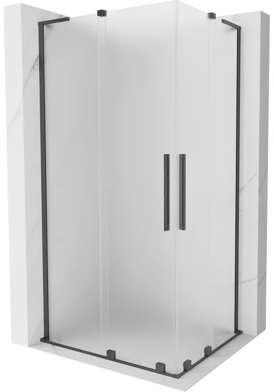 Mexen Velar L Duo kabina prysznicowa rozsuwana 90 x 80 cm, szron, gun gray szczotkowany - 871-090-080-02-33-66