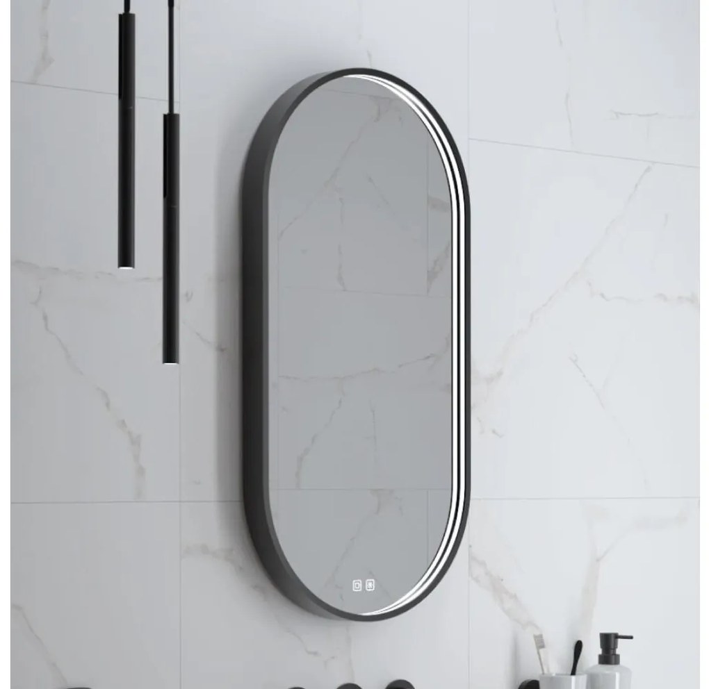 NIMCO ZPC 32002LVX-90-LED Podświetlane lustro łazienkowe 3000-6500K 80x40 cm IP44