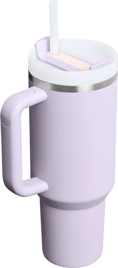 Lawendowy termos ze stali nierdzewnej ze słomką 1,18 l Quencher H2.O FlowState™ Tumbler Purple Dust – Stanley