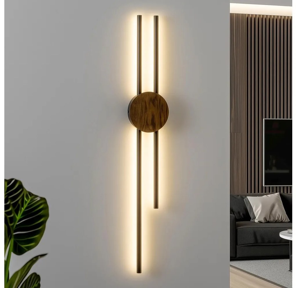 Brilagi - LED kinkiet WOODY COLLINE LED/15W/230V 80 cm dąb orzech