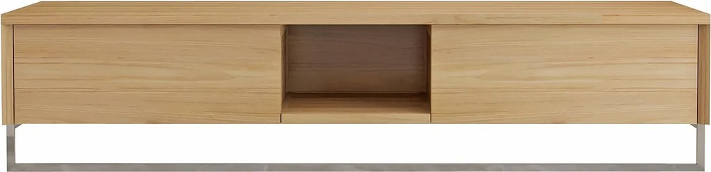 Podwieszana szafka pod umywalkę z drewna tekowego z wieszakiem na ręcznik - 140 cm - KUPANG