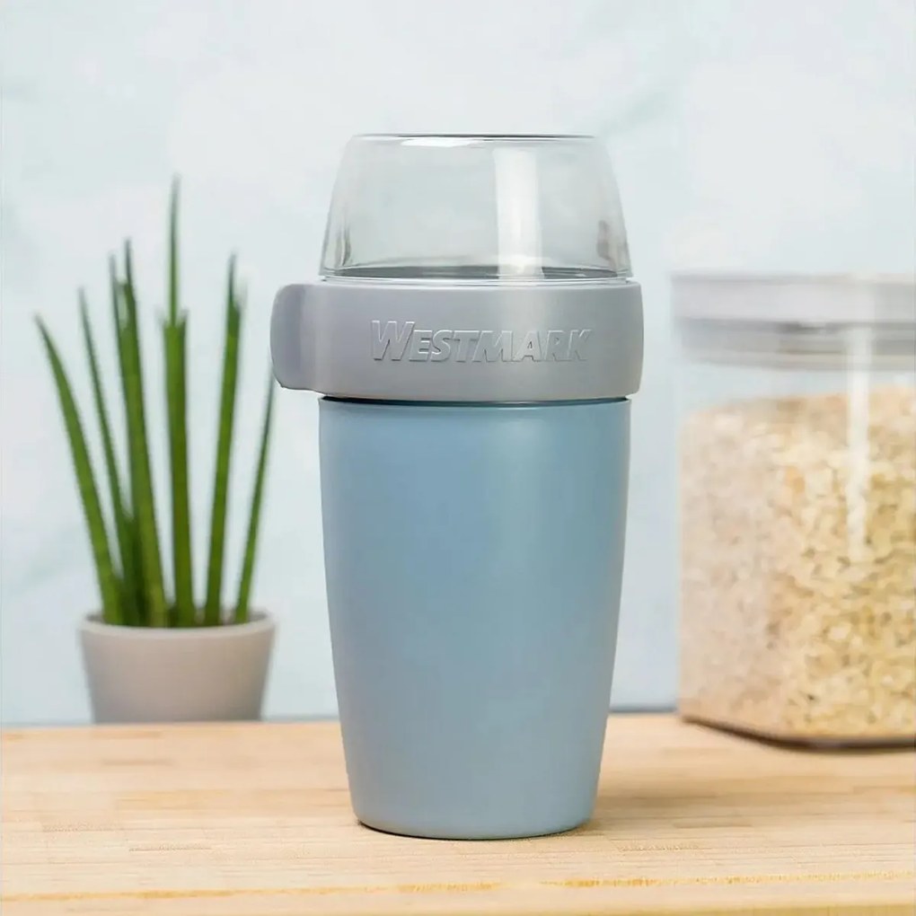 Westmark Dwuczęściowy pojemnik na żywność, 700 ml, niebieski, S