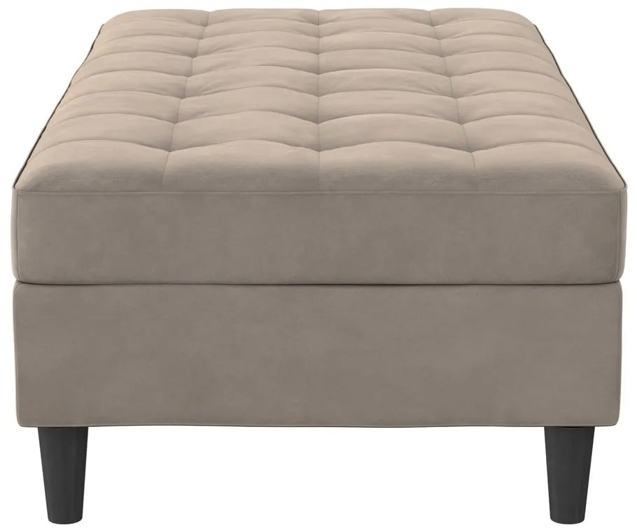 Szary aksamitny podnóżek Presley – Støraa