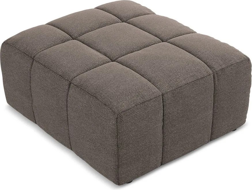 Brązowy podnóżek z materiału bouclé Aloha – Makamii