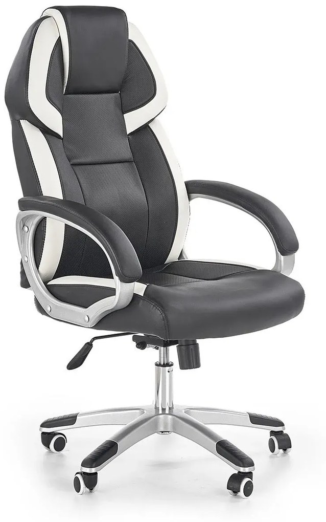 Fotel obrotowy czarno biały K8-R12