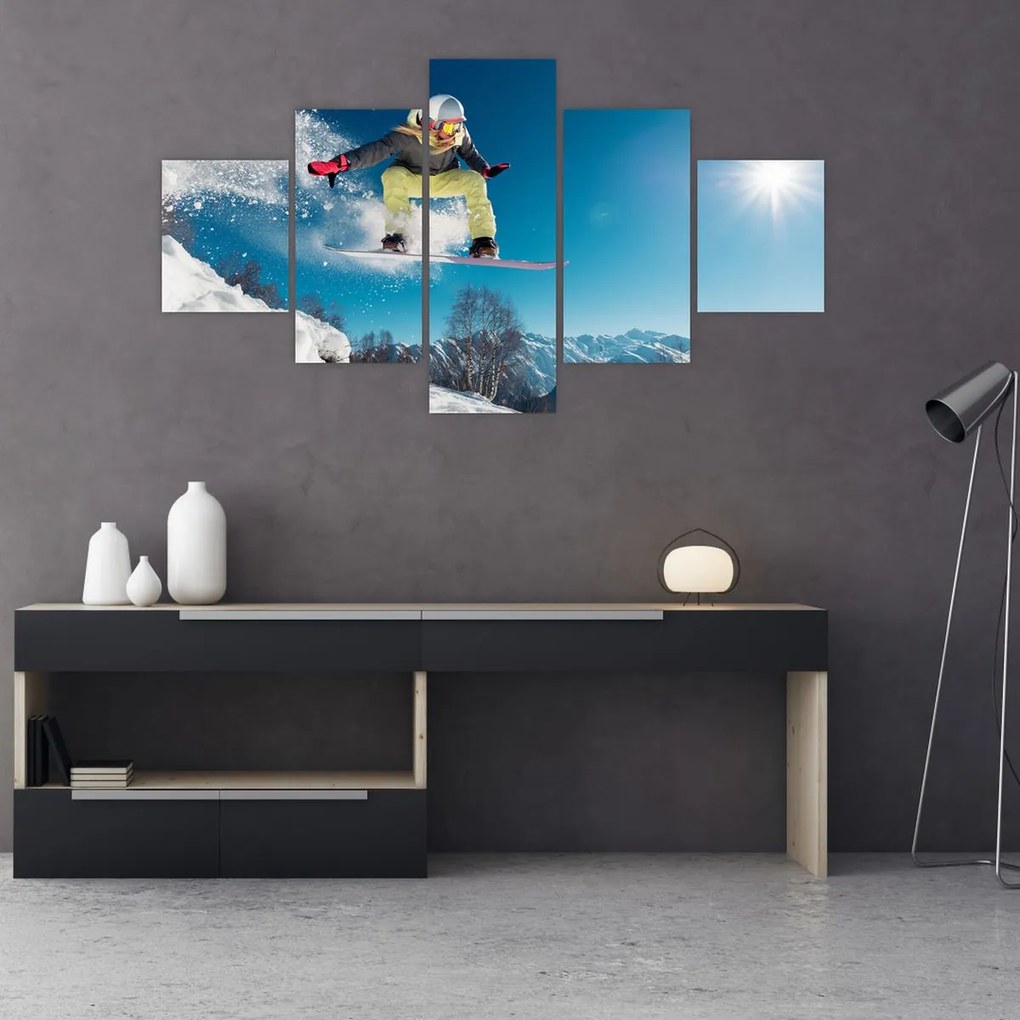 Obraz - Snowboardzista (125x70 cm)
