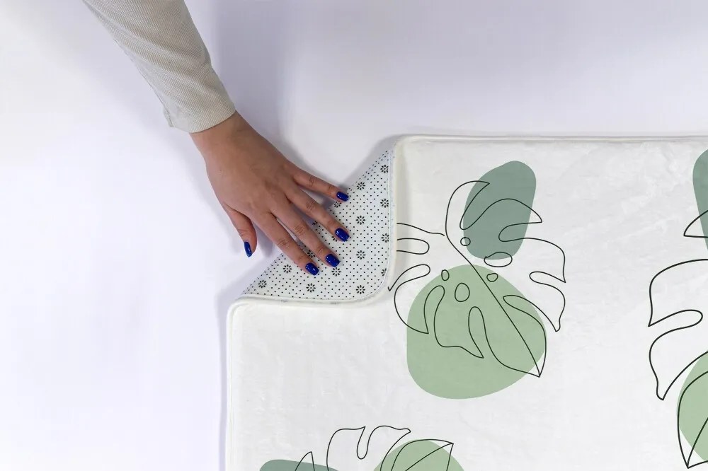 Dywanik do łazienki Dywanik do łazienki Liście monstery