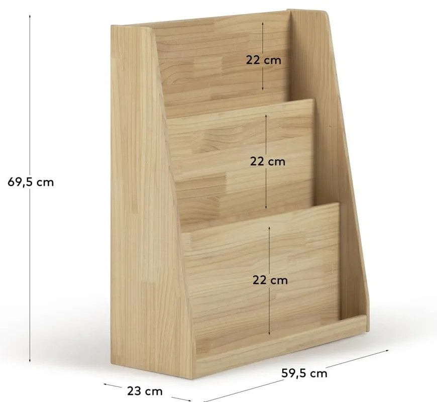 Regał dziecięcy z litego drewna sosnowego w naturalnym kolorze 59,5x69,5x23 cm Adiventina – Kave Home