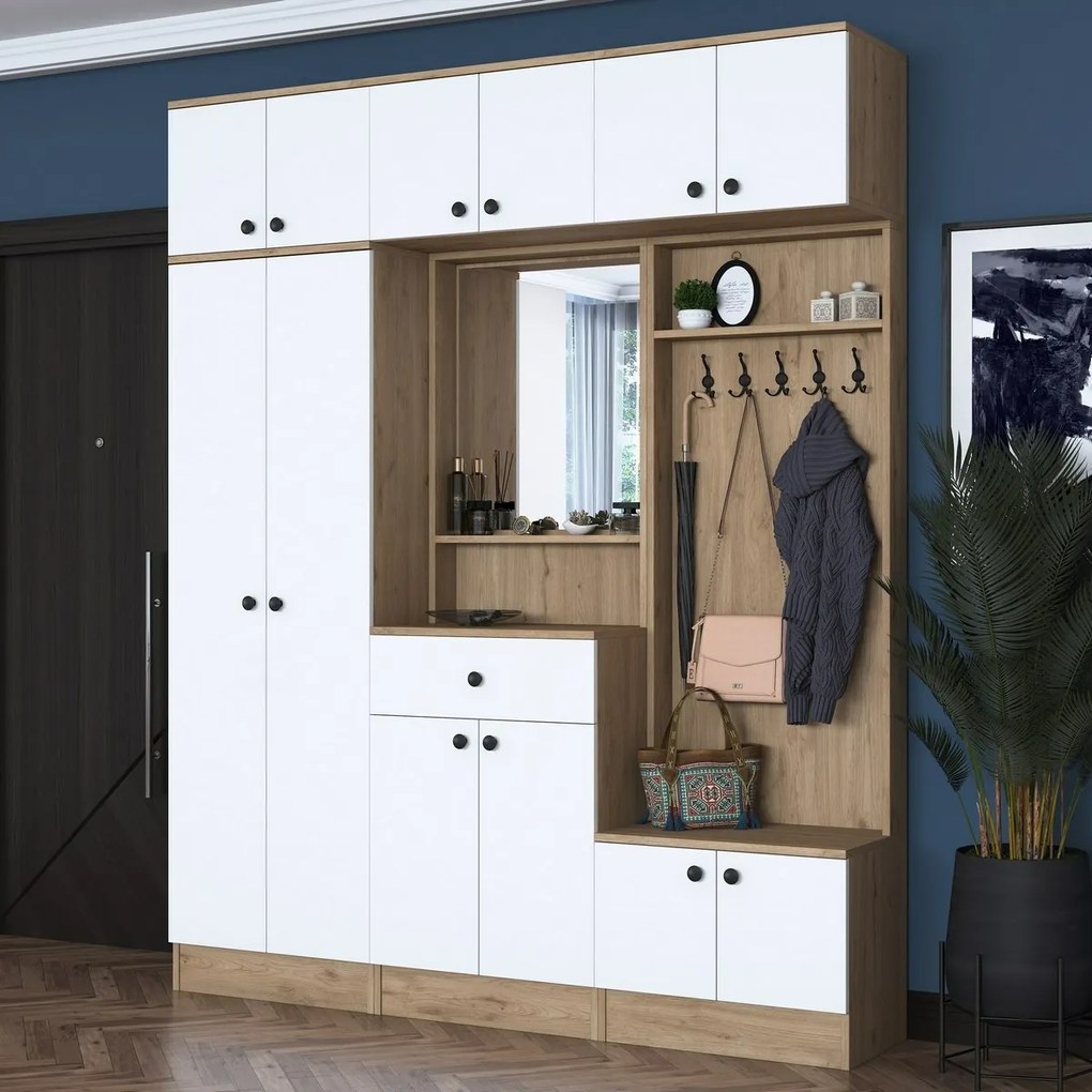 Zestaw do przedpokoju Ewa White and Walnut