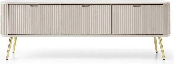 ZURI Szafka RTV-168 kaszmirowa | złote nogi