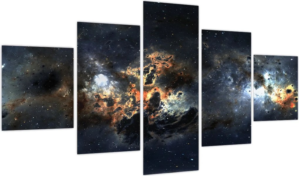 Obraz - Wszechświat z mgławicą (125x70 cm)