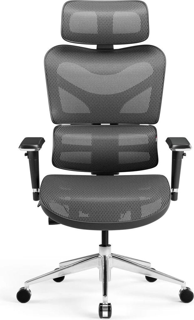 Krzesło biurowe Diablo V-Commander, zgodne z normą BHP, kolor czarno-szary