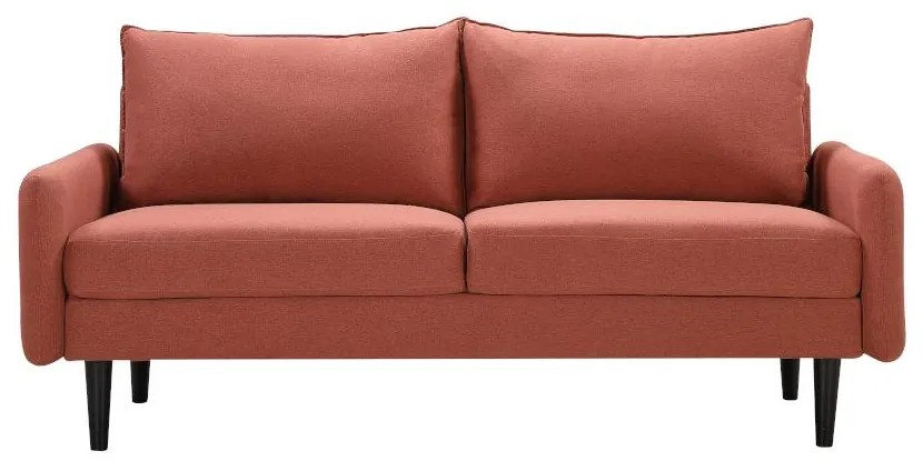 Kanapa 3-osobowa HALIA z tkaniny – kolor terracotta