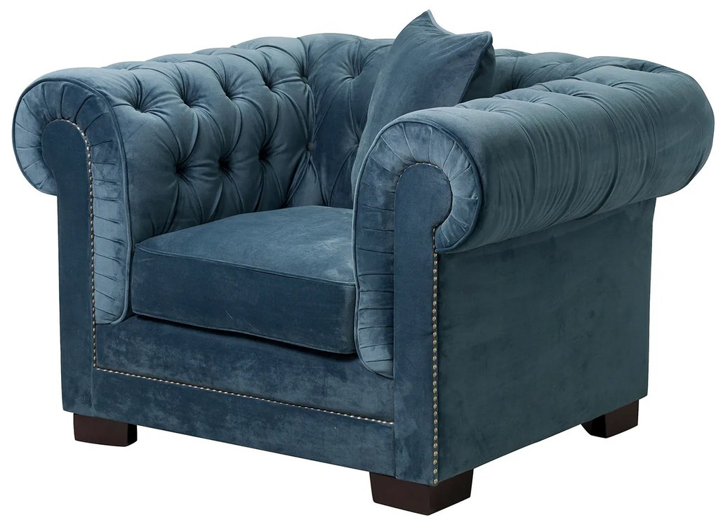 Fotel Chesterfield Classic Velvet Midnight 118x96x77cm